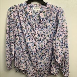 Jessica Simpson Blue Floral Blouse